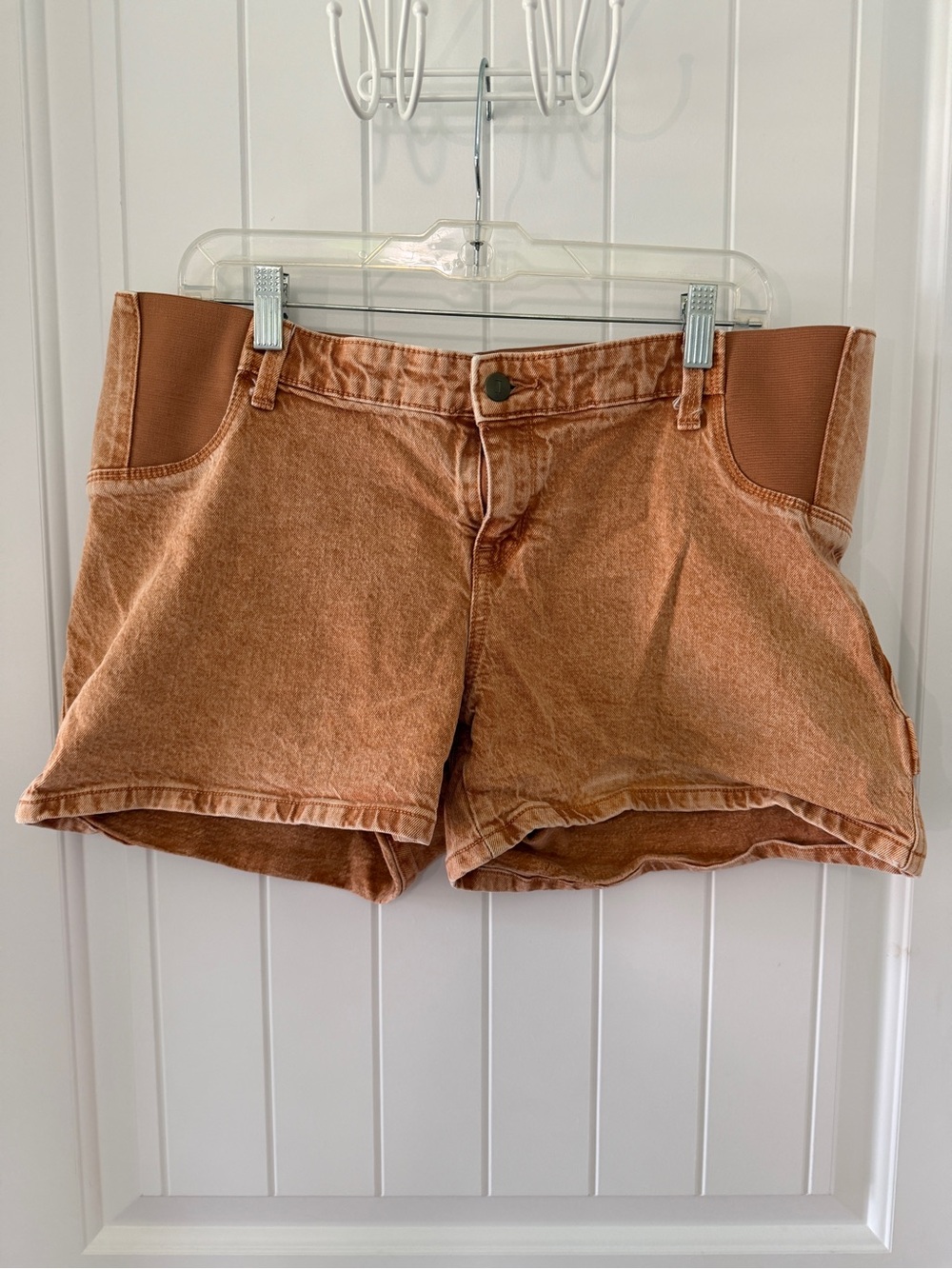 Orange Maternity Shorts by Isabel Maternity